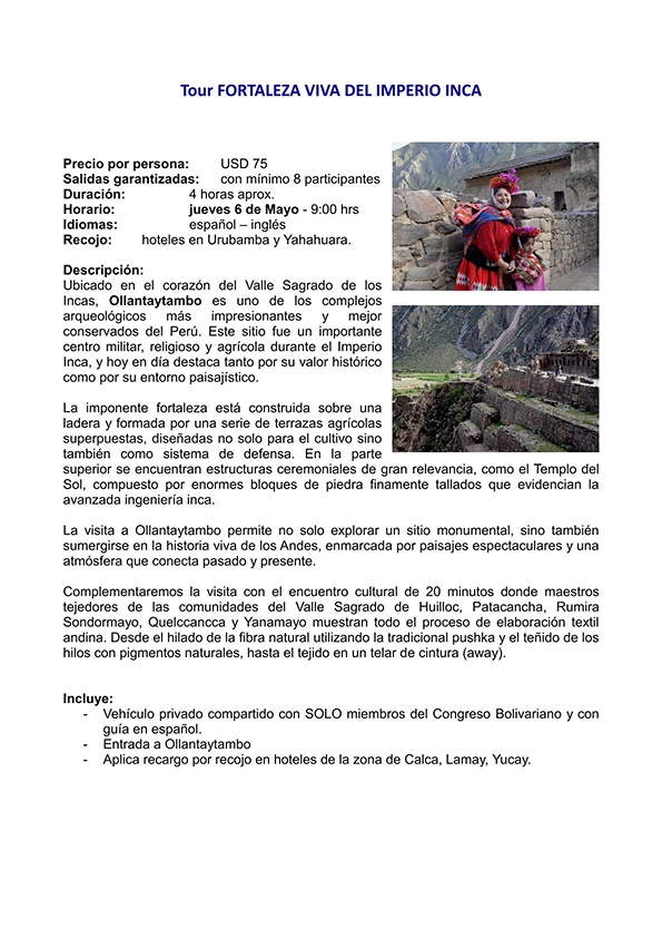 Tour Fortaleza Viva del Imperio Inca