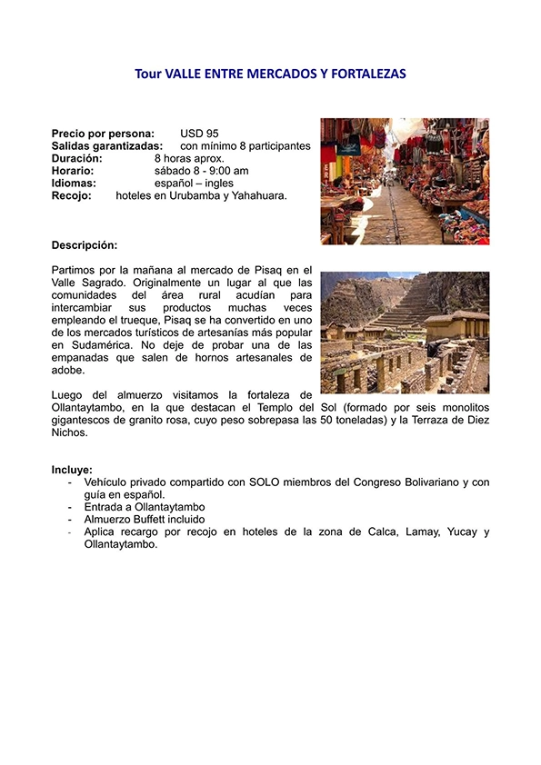 Tour Valle entre Mercados y Fortalezas