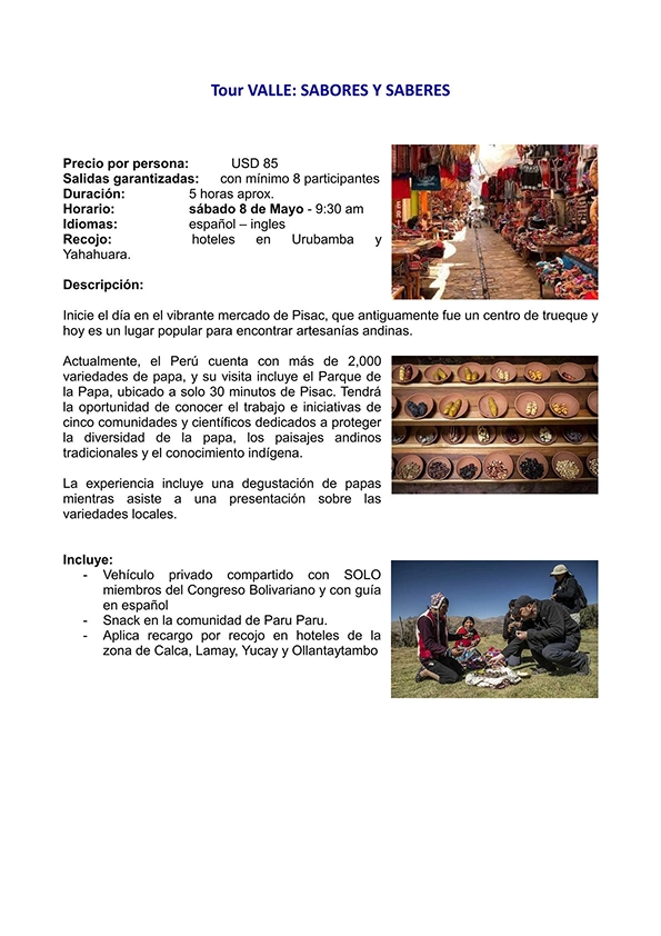Tour VALLE SABORES Y SABERES